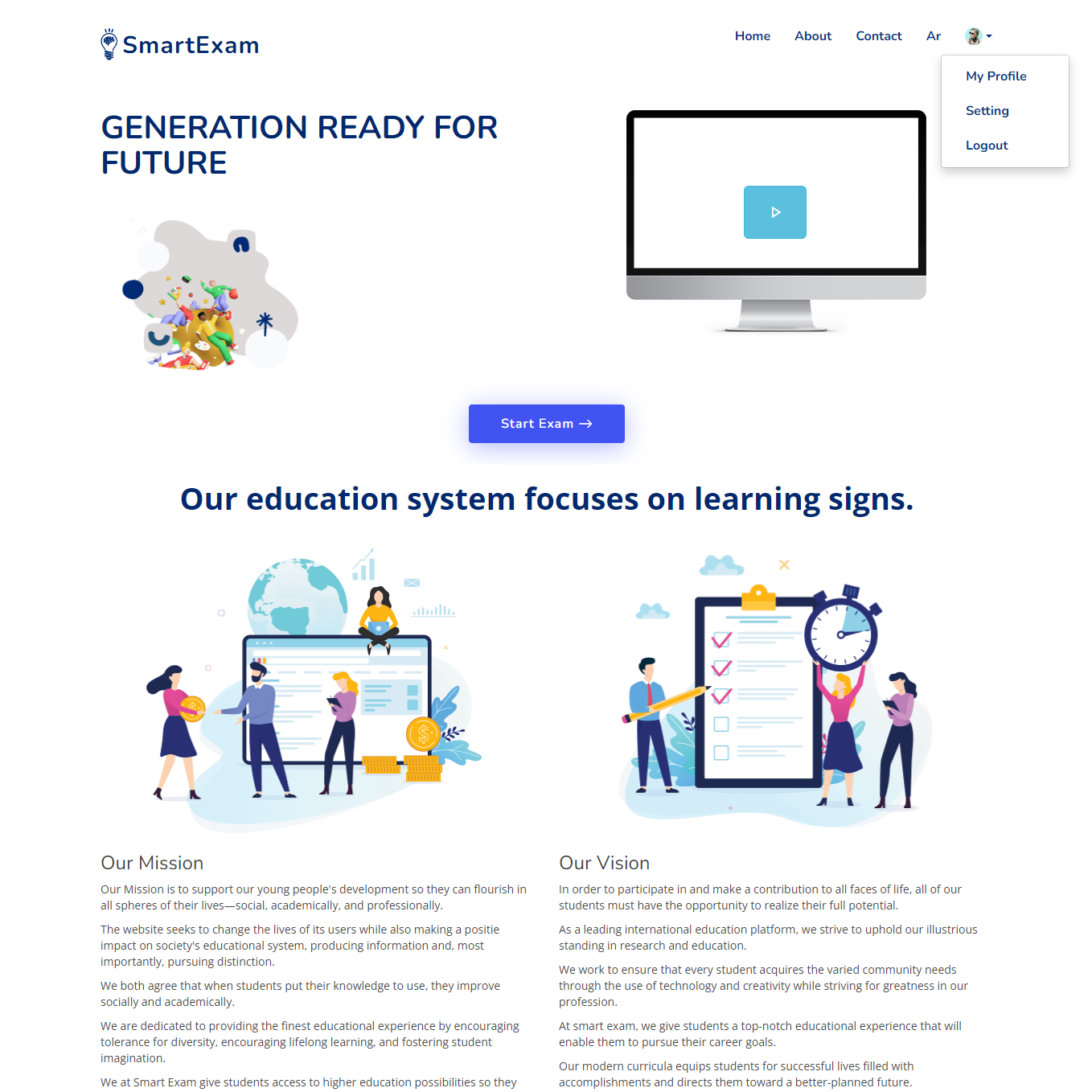Smart Exam Website